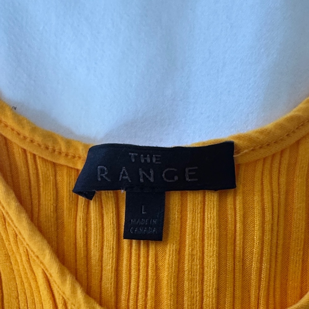 Orange Ribbed Tank Top - Picture 2 of 2